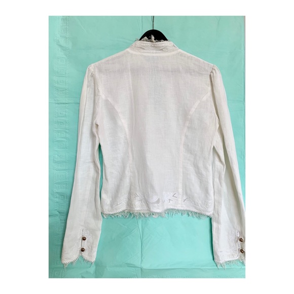 Elie Tahari Linen Button up Jacket M - Picture 3 of 5